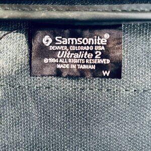 TWO VINTAGE SAMSONITE "ULTRALITE 2" BAGS -HUNTER GREEN-DURABILITY- NEVER USED!